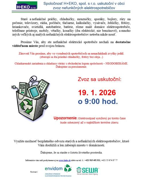 zvoz elektro. 19.1.2026