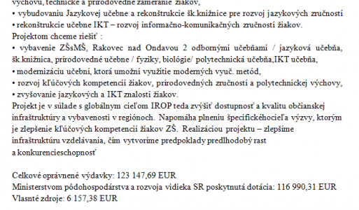 Učebne ZŠ  Učebne ZŠ