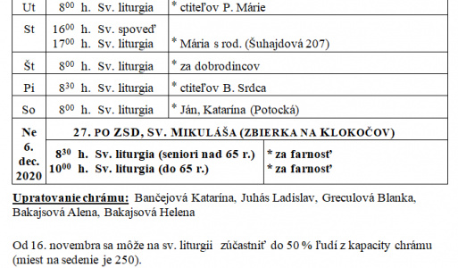 Liturgický program 