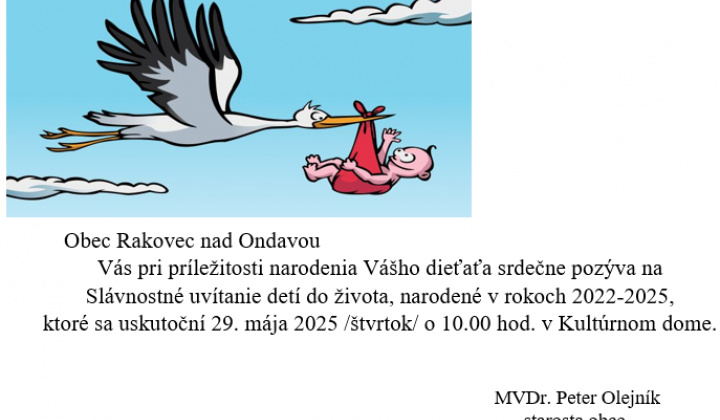 Uvítanie detí 2025